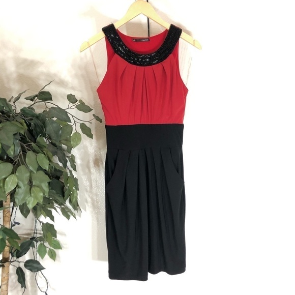 Maurices Dresses & Skirts - Maurice’s Red and Black Dress With Pockets